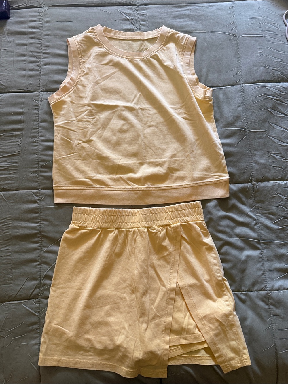 Women’s yellow Tank and Skort size Small
